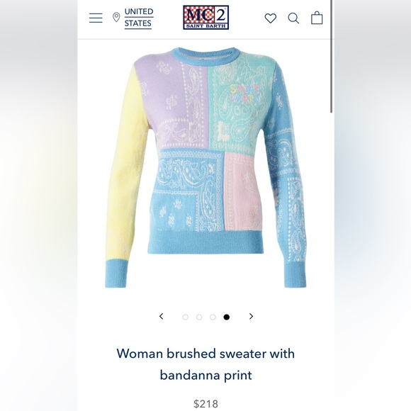 Mc2 Saint Barth brushed sweater with bandanna print - Picture 4 of 4